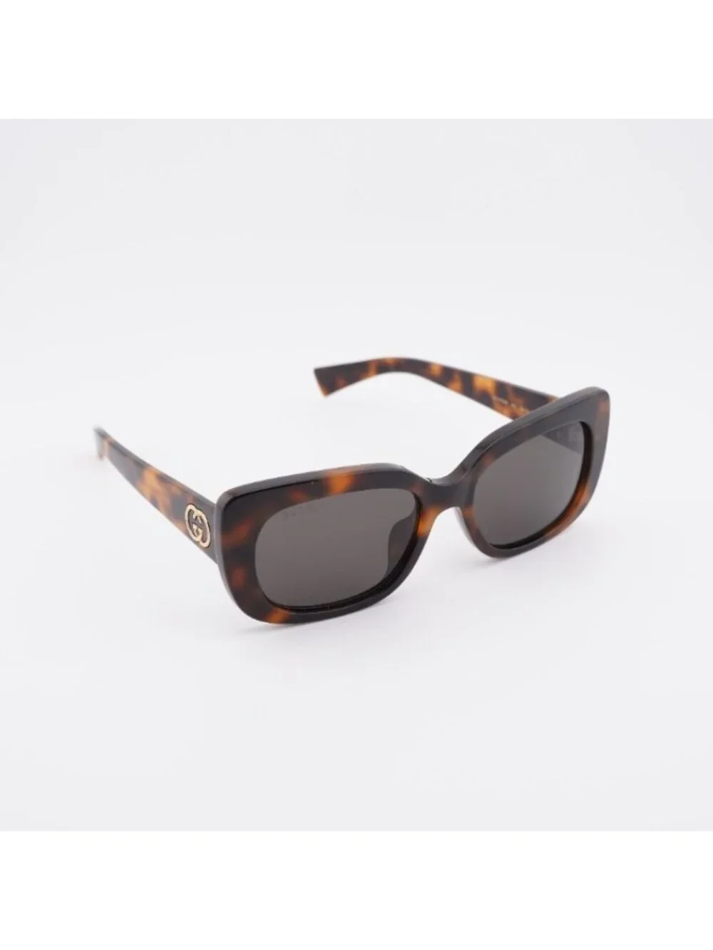 Gucci GG1979SK 002 Sunglasses Havana Rectangle Frame, Grey Lenses